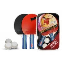 ჩოგნები და ბურთები Double Fish 2 ჩ-ნი, 3 ბურთი კომპლ.